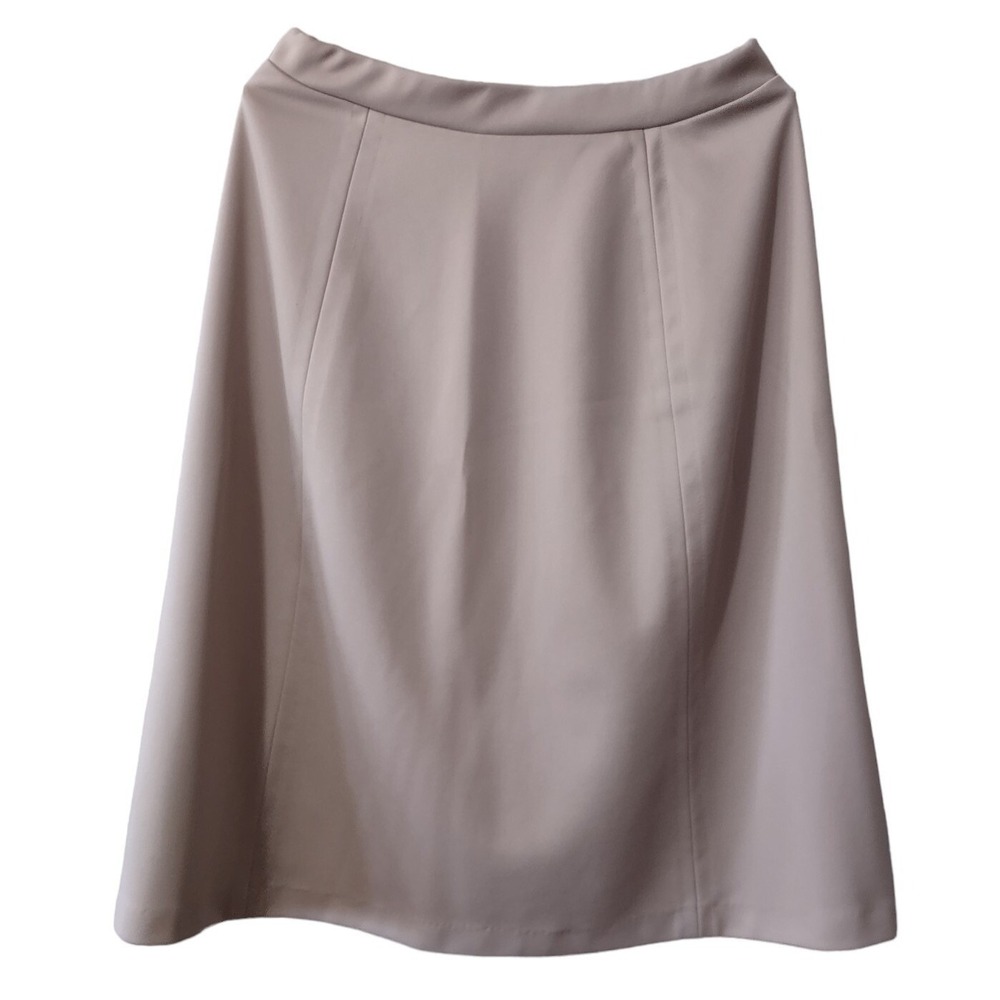 Vintage Cricket Lane Skirt‎ Women's 14 Made in USA Elastic 30 Waist Tan 27 Long